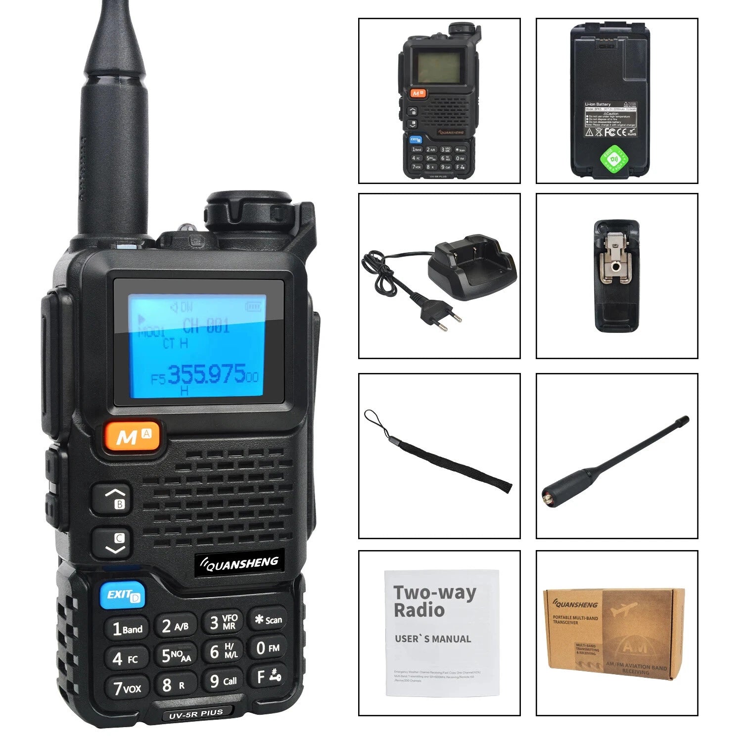 🌐UV-5R Plus Handheld Dual-Band Two-Way Radio📡