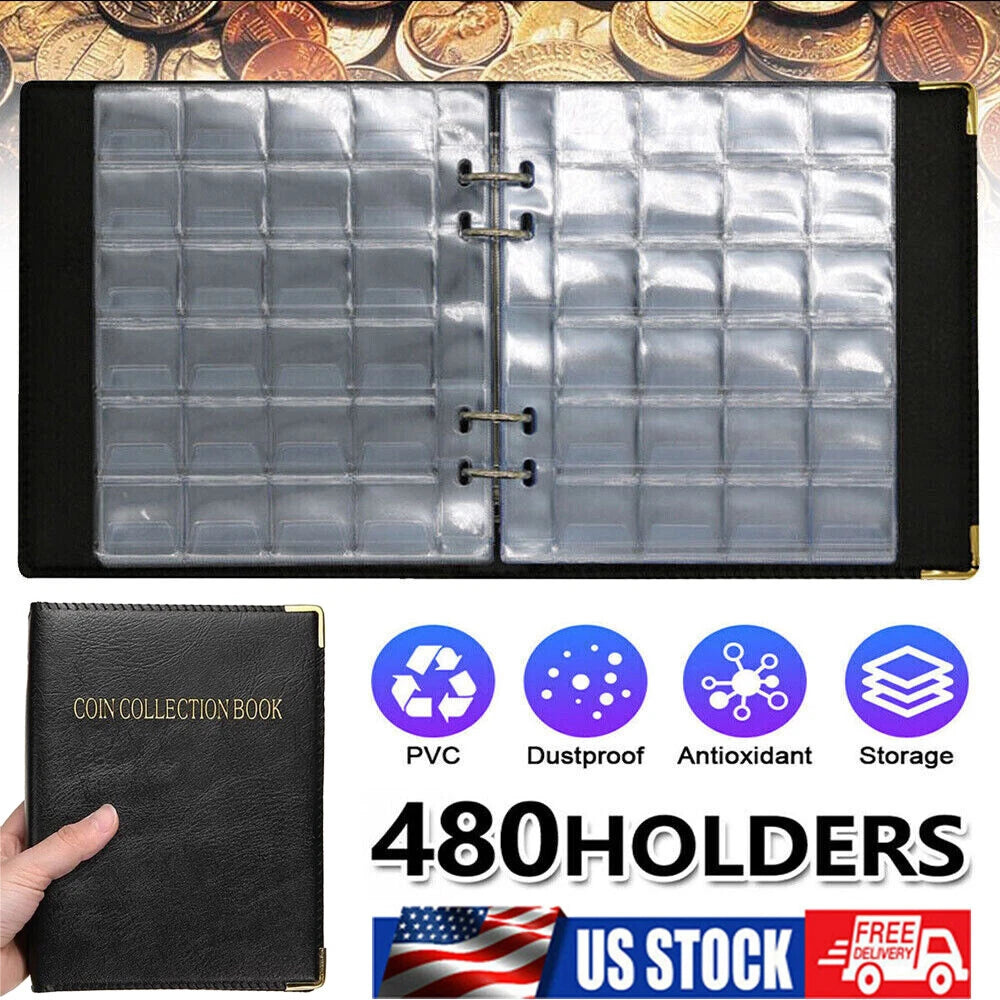 480-Pocket Coin Collection Book