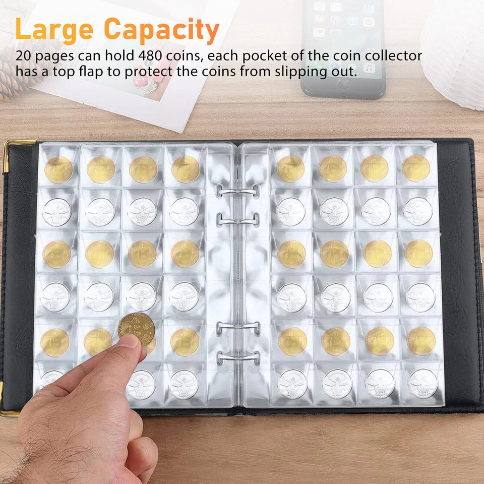 480-Pocket Coin Collection Book